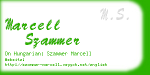 marcell szammer business card